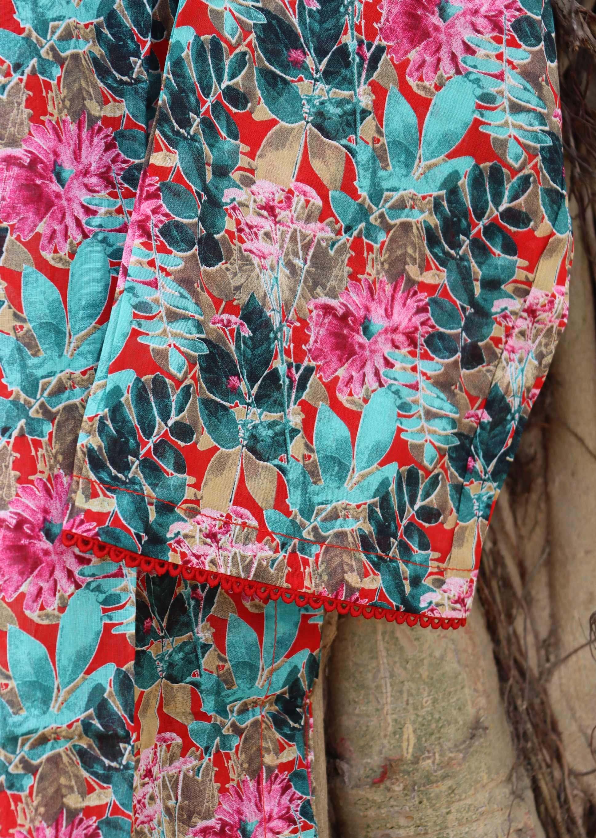 NZSC-1403 Stiched 2 Piece Festive Bloom Co Ord Set Lawn