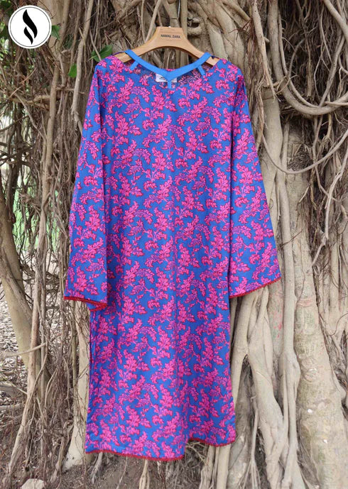 NZSC-617 Stiched 3 Piece Mulberry Petal Co Ord Set Lawn