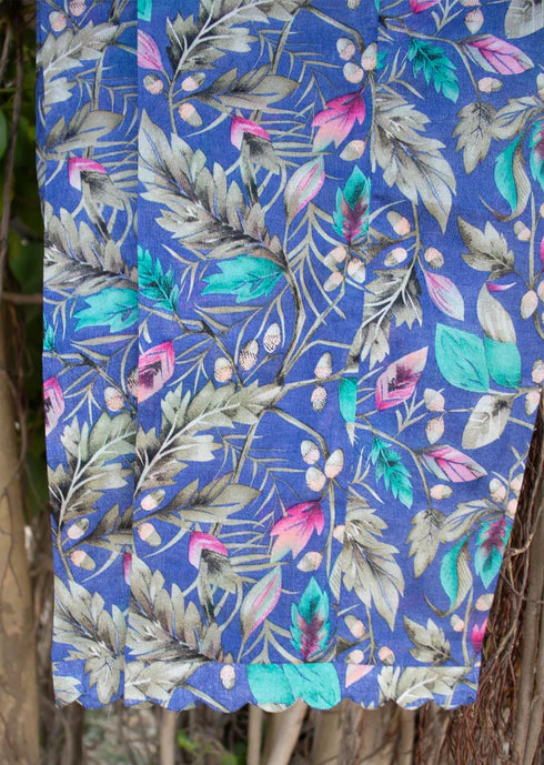 NZSC-408 2 Piece Midnight Garden Elegance Co Ord Set Lawn