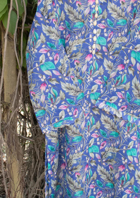 NZSC-408 2 Piece Midnight Garden Elegance Co Ord Set Lawn